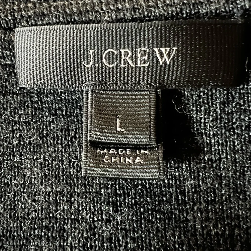 J. CREW WOMEN’S GRAY MERINO WOOL OPEN CARDIGAN SWEATER SIZE LARGE